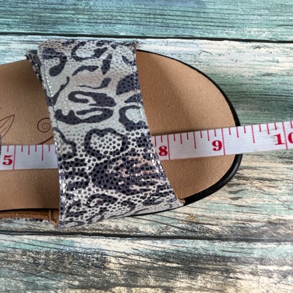 Revere Slingback Comfort Sandal 5M Silver Leather Open Toe Arch Support Walking - Picture 8 of 11